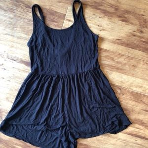 Plain black romper